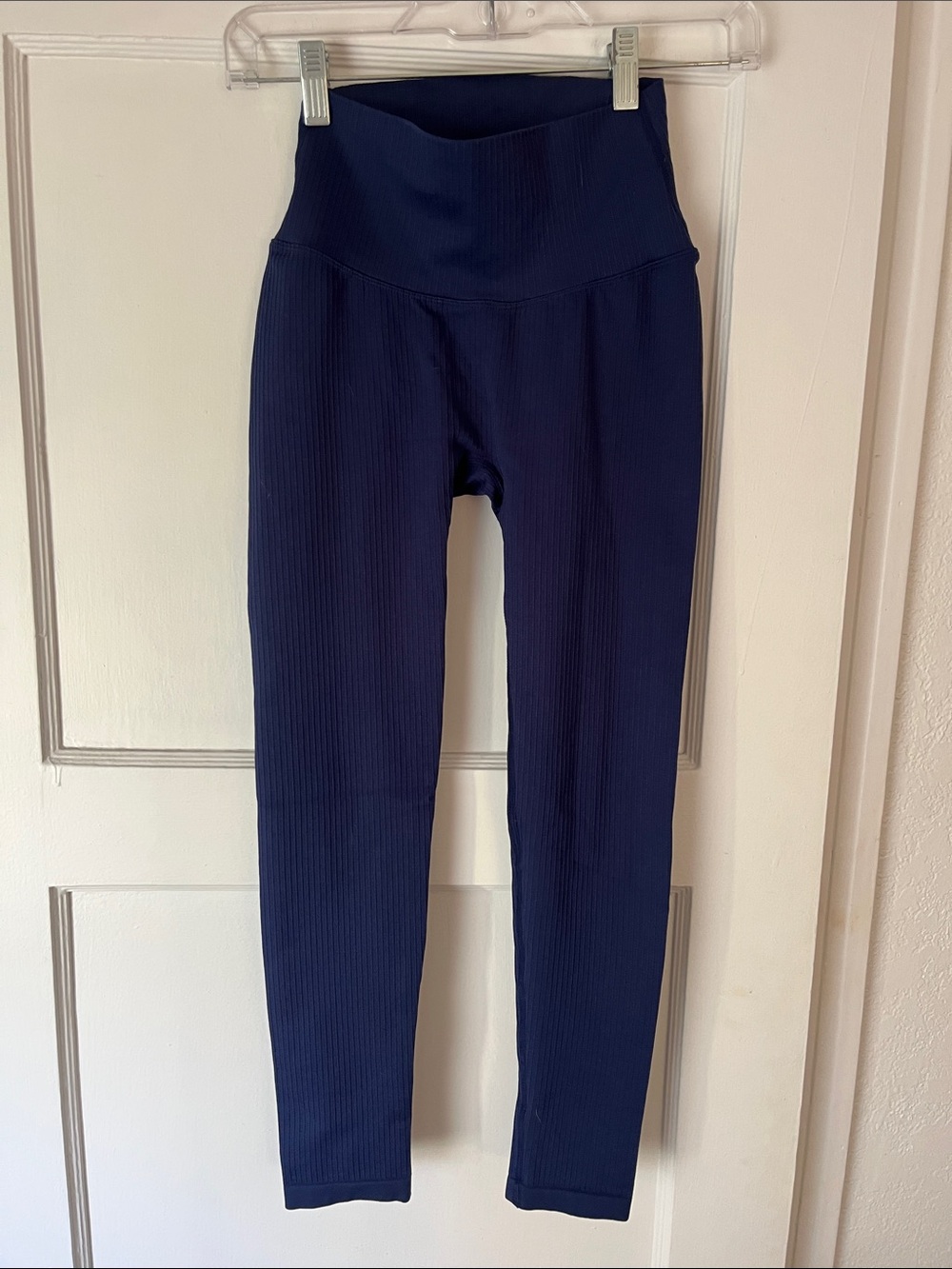 Balance Athletica Navy Ribbed High-Waist leggings